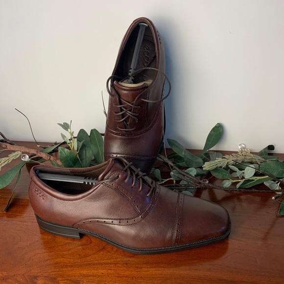 NEW Ecco Edinburgh lace brown leather dress shoes NIB lace up oxford sz 11-11.5 - Picture 10 of 10